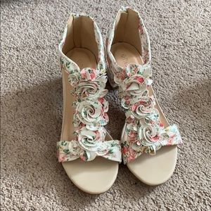 Floral Short Heel